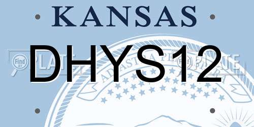 DHYS12 Kansas License Plate