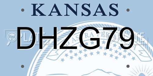 DHZG79 Kansas License Plate