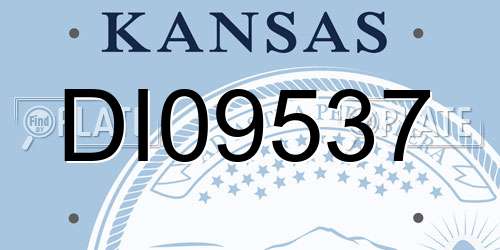 DI09537 Kansas License Plate