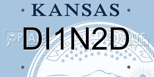 DI1N2D Kansas License Plate