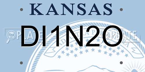 DI1N2O Kansas License Plate
