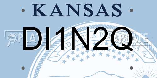 DI1N2Q Kansas License Plate