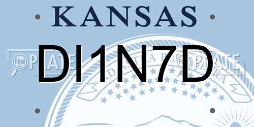 DI1N7D Kansas License Plate