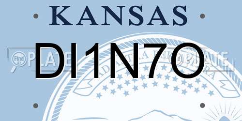 DI1N7O Kansas License Plate