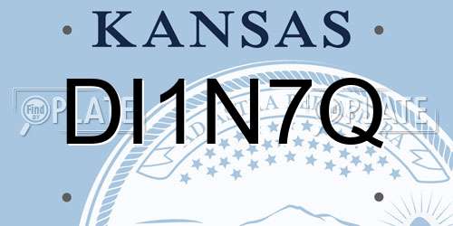DI1N7Q Kansas License Plate