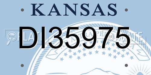 DI35975 Kansas License Plate