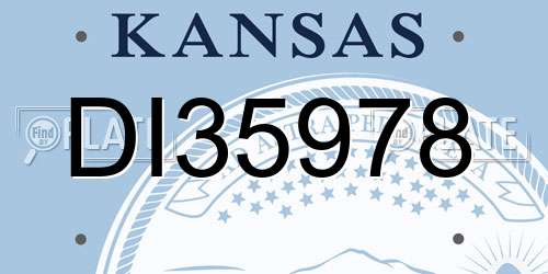 DI35978 Kansas License Plate
