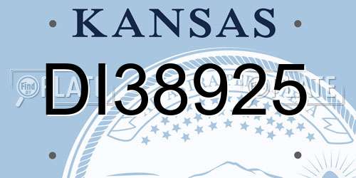 DI38925 Kansas License Plate