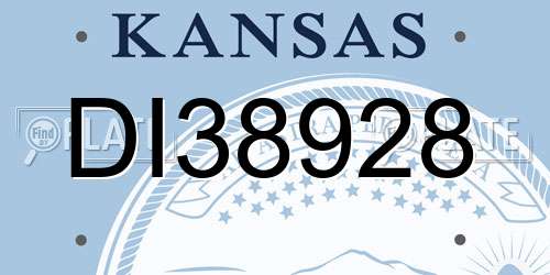 DI38928 Kansas License Plate