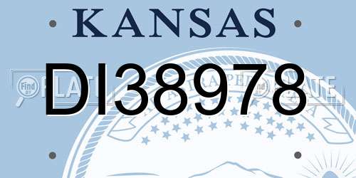 DI38978 Kansas License Plate