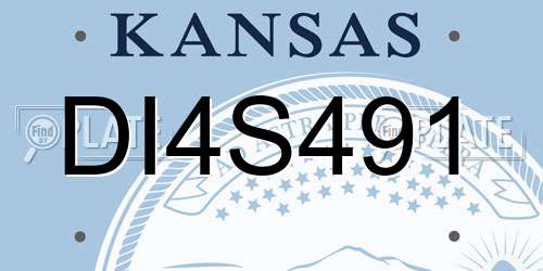 DI4S491 Kansas License Plate