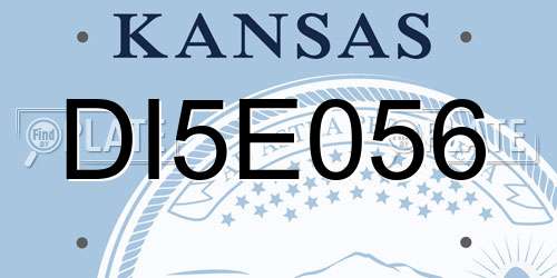 DI5E056 Kansas License Plate