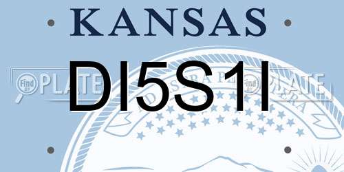 DI5S1I Kansas License Plate