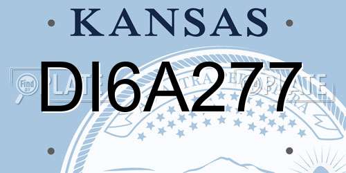 DI6A277 Kansas License Plate