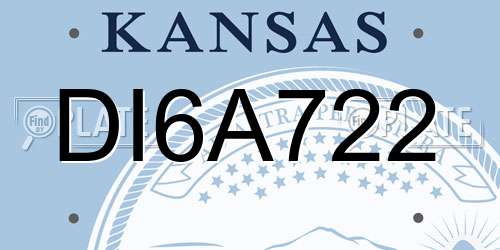 DI6A722 Kansas License Plate
