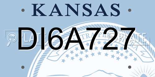 DI6A727 Kansas License Plate