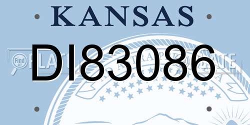 DI83086 Kansas License Plate