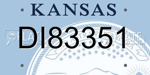 DI83351 Kansas License Plate