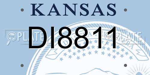 DI8811 Kansas License Plate