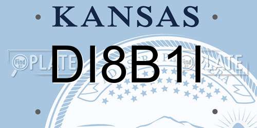 DI8B1I Kansas License Plate