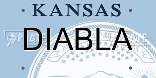 DIABLA Kansas License Plate