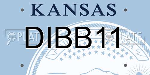 DIBB11 Kansas License Plate