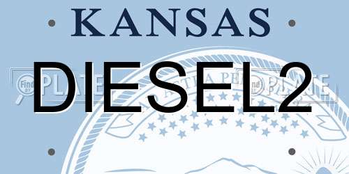 DIESEL2 Kansas License Plate