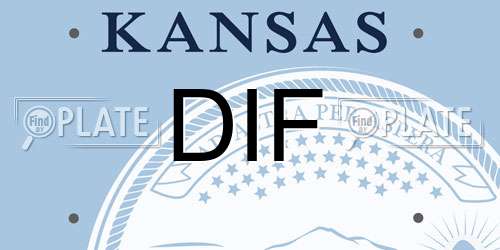 DIF Kansas License Plate