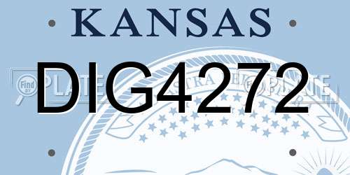 DIG4272 Kansas License Plate