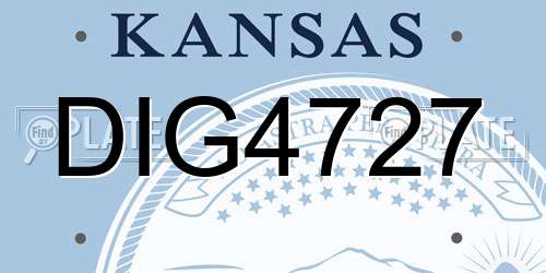 DIG4727 Kansas License Plate