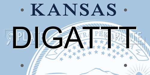 DIGATTT Kansas License Plate