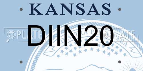 DIIN20 Kansas License Plate