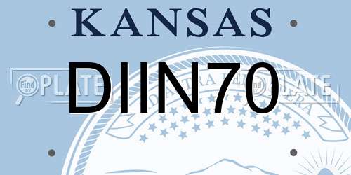 DIIN70 Kansas License Plate