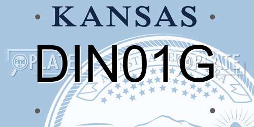 DIN01G Kansas License Plate