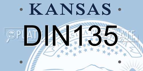 DIN135 Kansas License Plate