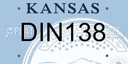 DIN138 Kansas License Plate