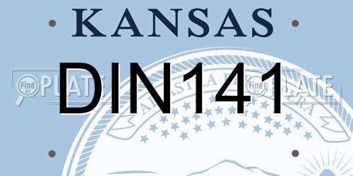 DIN141 Kansas License Plate