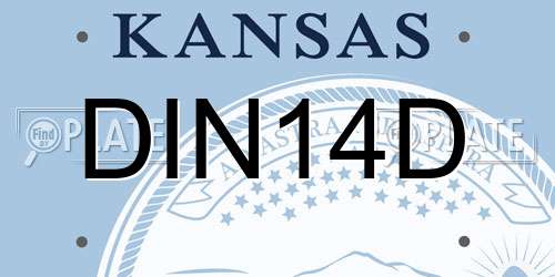 DIN14D Kansas License Plate