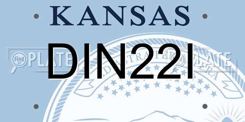 DIN22I Kansas License Plate