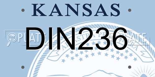 DIN236 Kansas License Plate