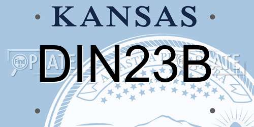 DIN23B Kansas License Plate