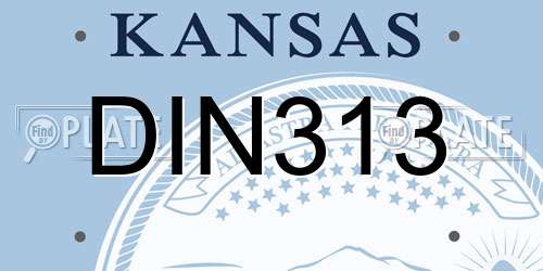 DIN313 Kansas License Plate