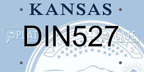 DIN527 Kansas License Plate