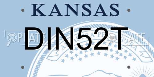 DIN52T Kansas License Plate