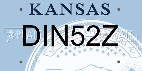 DIN52Z Kansas License Plate