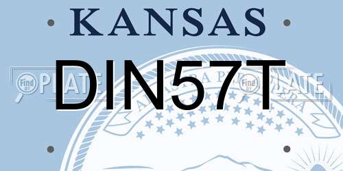DIN57T Kansas License Plate