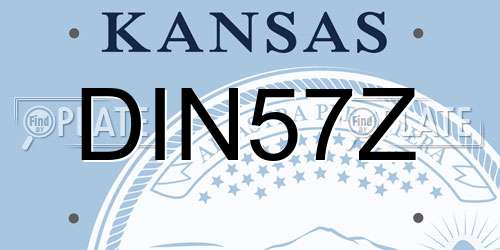 DIN57Z Kansas License Plate