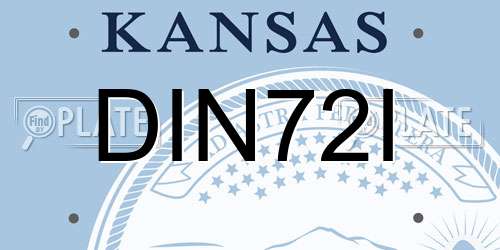 DIN72I Kansas License Plate