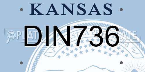 DIN736 Kansas License Plate