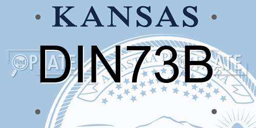 DIN73B Kansas License Plate